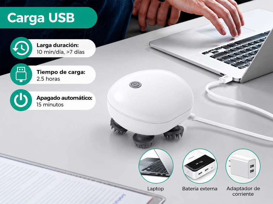 Masajeador eléctrico de cuero cabelludo