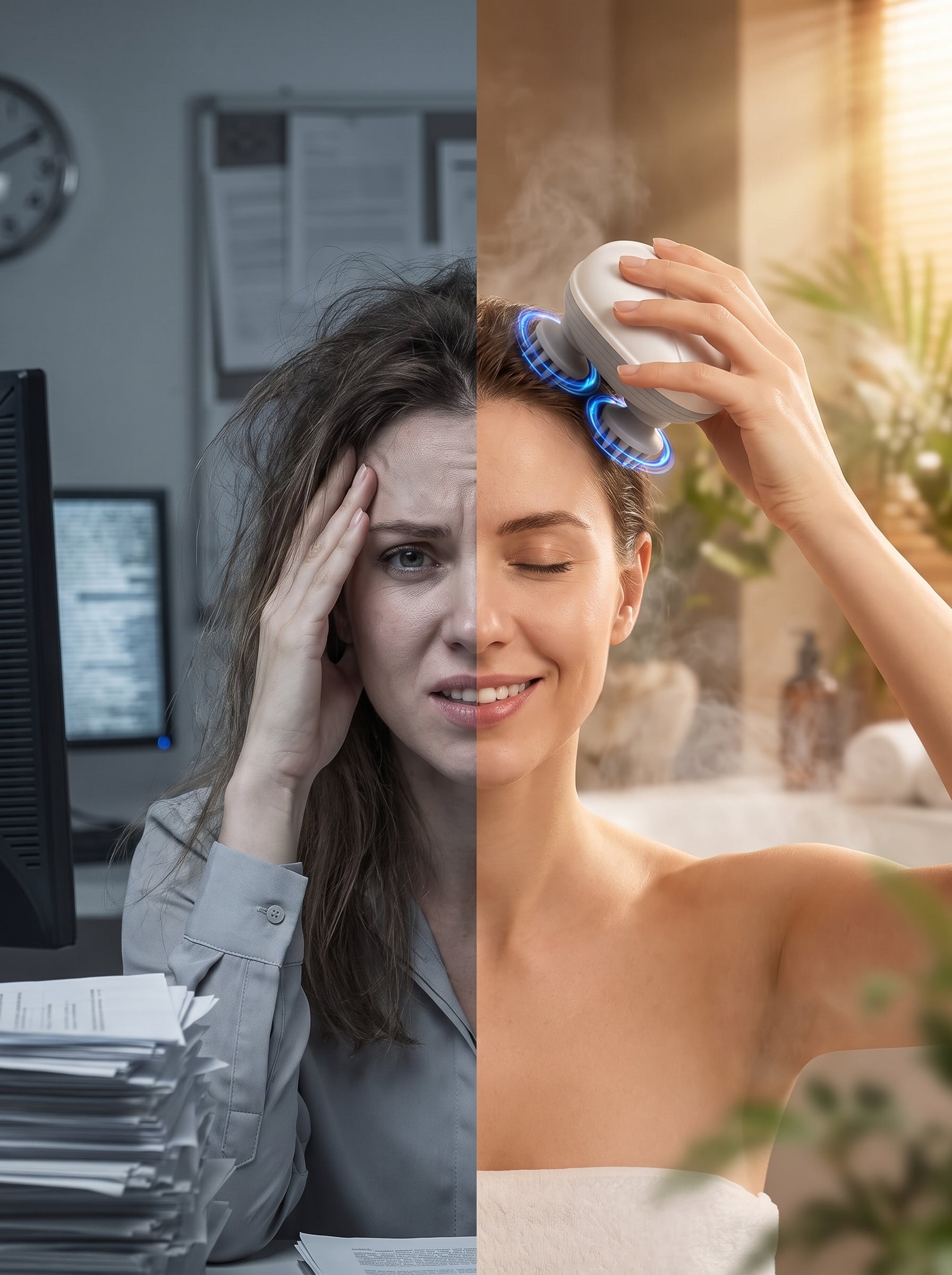 Electric scalp massager